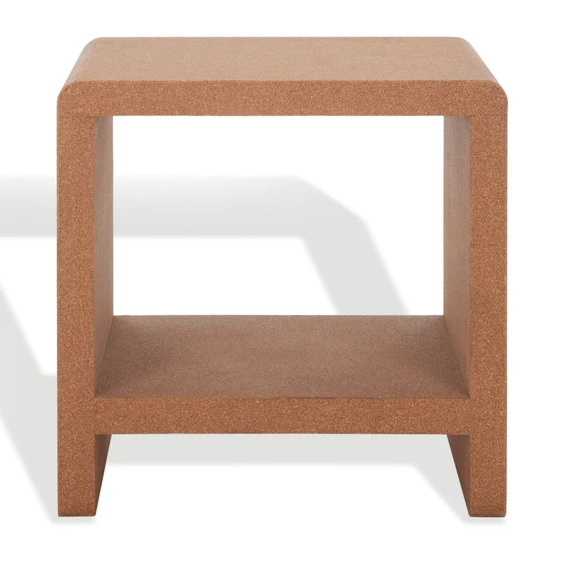 Table d'appoint Liivia Cork de SAFAVIEH Couture - 18 L x 14 P x 18 H - 18Lx14Px18H