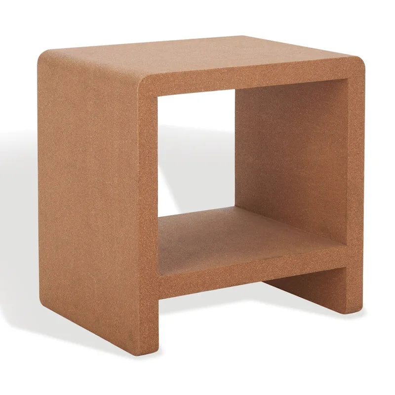 Table d'appoint Liivia Cork de SAFAVIEH Couture - 18 L x 14 P x 18 H - 18Lx14Px18H