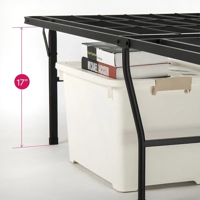 Cadre de lit plateforme en métal de 18 pouces par Crown Comfort