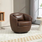Fauteuil pivotant rembourré avec rangement, chaise d'appoint moderne pour salon, chambre, bureau, espaces de lecture - PU