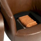 Fauteuil pivotant rembourré avec rangement, chaise d'appoint moderne pour salon, chambre, bureau, espaces de lecture - PU