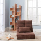 Canapé-lit pliable en trois, canapé de sol réglable avec un oreiller, 5 positions d'inclinaison