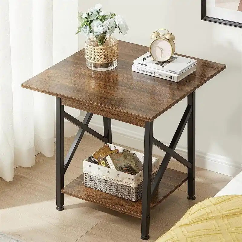 Table d'appoint industrielle de 61 cm – 60 cm (P) x 60 cm (L) x 59,5 cm (H)