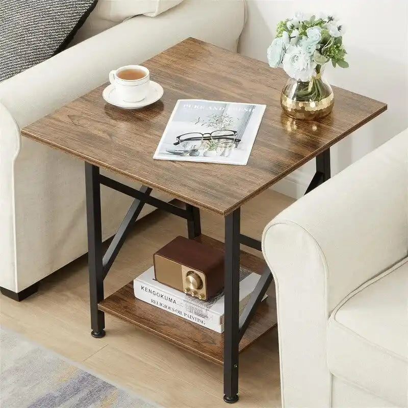 Table d'appoint industrielle de 61 cm – 60 cm (P) x 60 cm (L) x 59,5 cm (H)