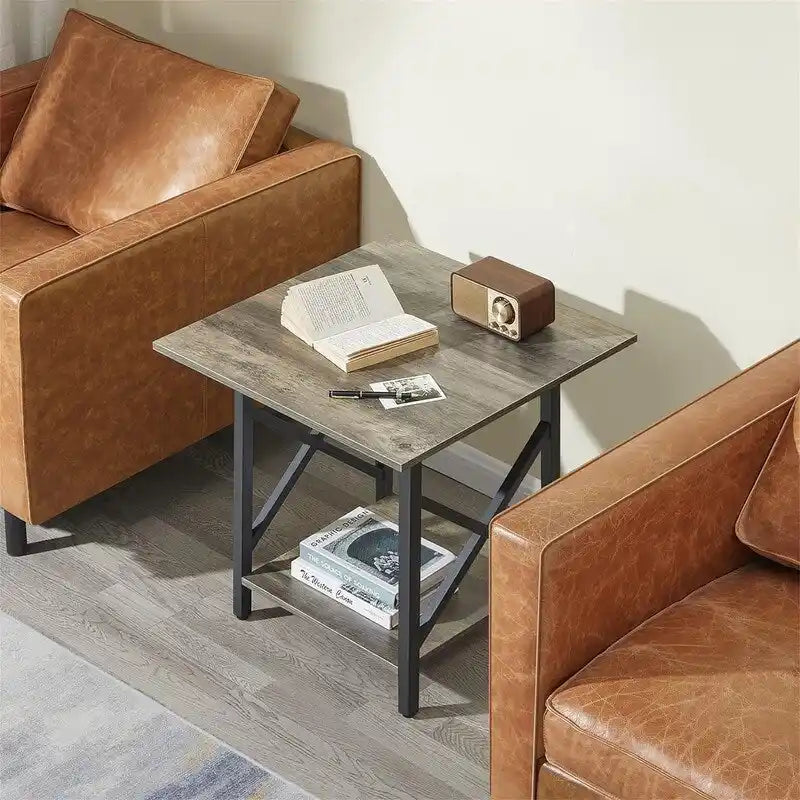 Table d'appoint industrielle de 61 cm – 60 cm (P) x 60 cm (L) x 59,5 cm (H)