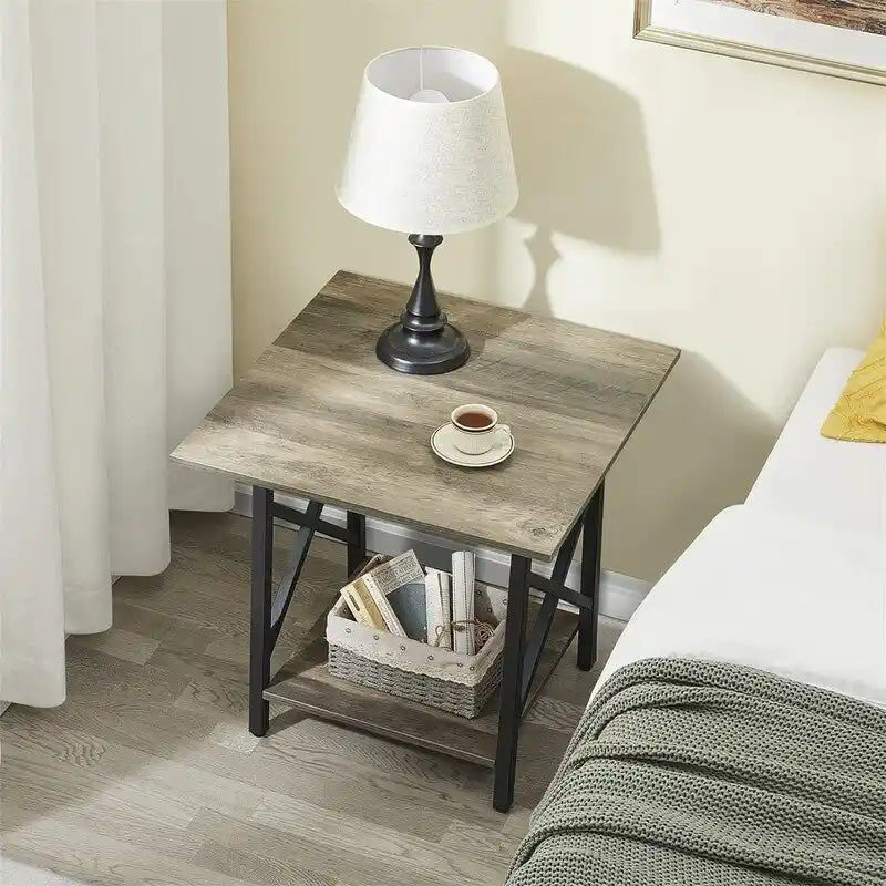 Table d'appoint industrielle de 61 cm – 60 cm (P) x 60 cm (L) x 59,5 cm (H)