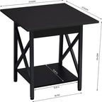 Table d'appoint industrielle de 61 cm – 60 cm (P) x 60 cm (L) x 59,5 cm (H)
