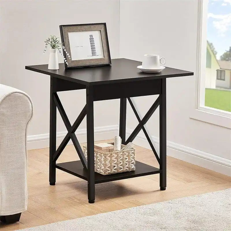 Table d'appoint industrielle de 61 cm – 60 cm (P) x 60 cm (L) x 59,5 cm (H)