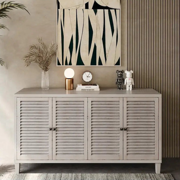 4 Shutter Door Wooden Cabinet Sideboard Buffet