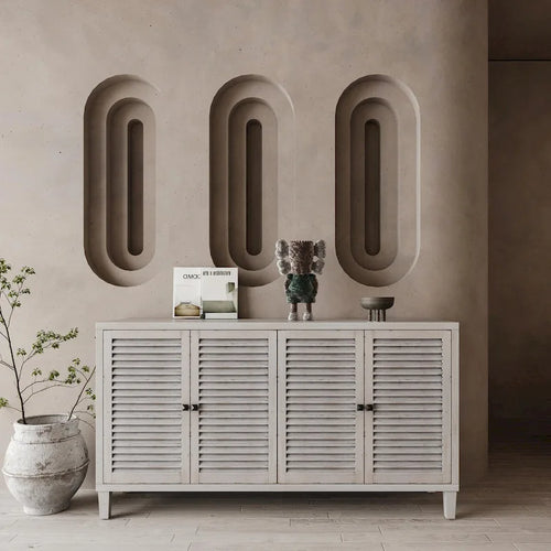 Buffet Bahut en bois avec 4 portes à volets