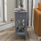 Table d'appoint avec plateau relevable et station de charge