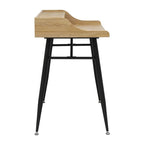 Calico Designs Woodford Bureau moderne large de 45 po, secrétaire, écritoire, avec petite huche de rangement et pieds effilés en métal