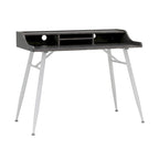 Calico Designs Woodford Bureau moderne large de 45 po, secrétaire, écritoire, avec petite huche de rangement et pieds effilés en métal