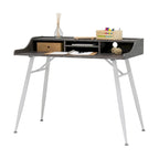 Calico Designs Woodford Bureau moderne large de 45 po, secrétaire, écritoire, avec petite huche de rangement et pieds effilés en métal