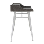 Calico Designs Woodford Bureau moderne large de 45 po, secrétaire, écritoire, avec petite huche de rangement et pieds effilés en métal
