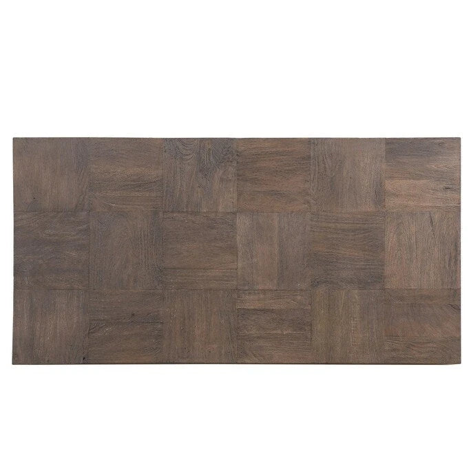 HomeRoots 59 Table Basse en Bois Massif Marron Foncé et Noir - 59