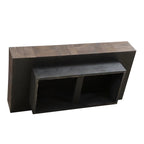 HomeRoots 59 Table Basse en Bois Massif Marron Foncé et Noir - 59