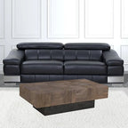 HomeRoots 59 Table Basse en Bois Massif Marron Foncé et Noir - 59