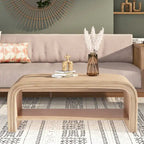 Table basse et table d'appoint/bout de canapé en rotin Kyran