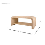 Table basse et table d'appoint/bout de canapé en rotin Kyran