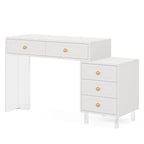 Bureau d'ordinateur moderne à 5 tiroirs avec base en acrylique